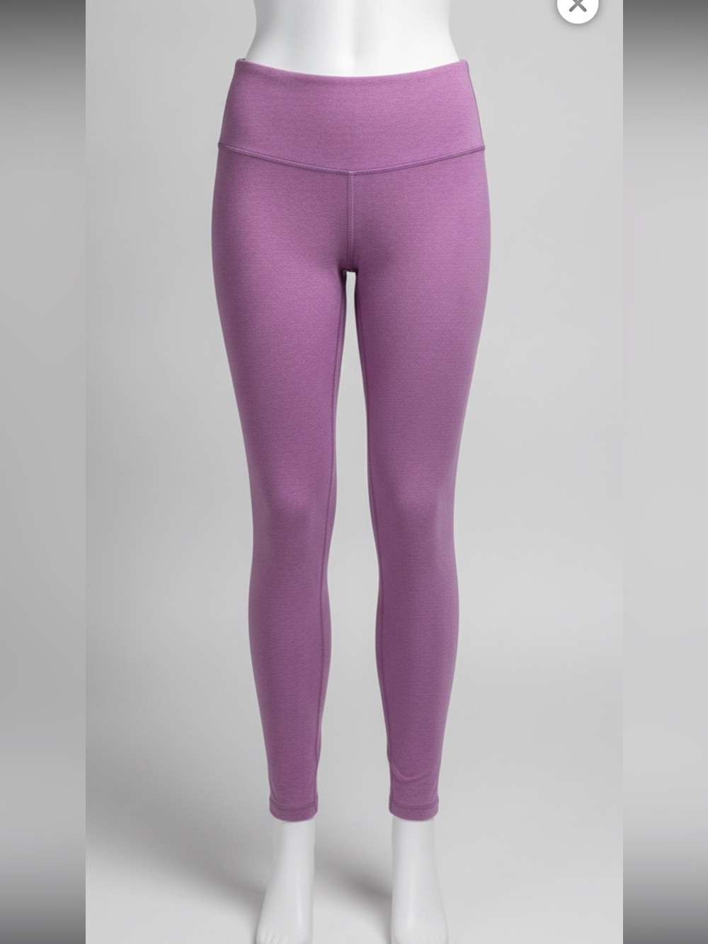 Beyond Yoga Caught in the Midi Lavender High-Waist Spacedye Leggings, Small